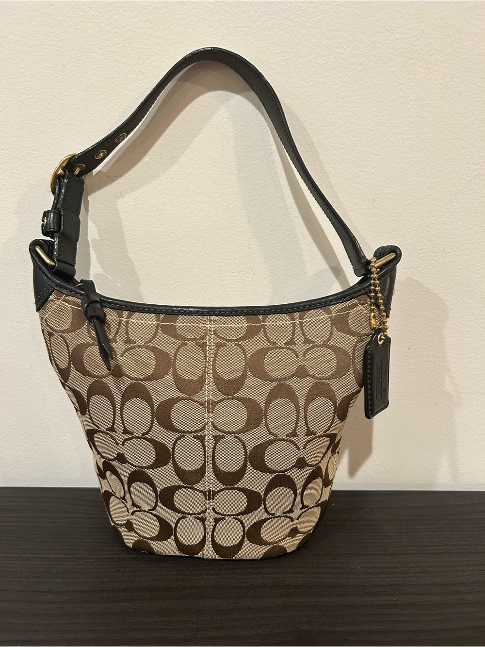 Coach Mini Bleeker Canvas Bucket EUC